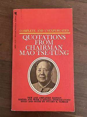 Quotations From Chairman Mao Tse-Tung Bantam Paperback 1967 12th Printing • £7.23