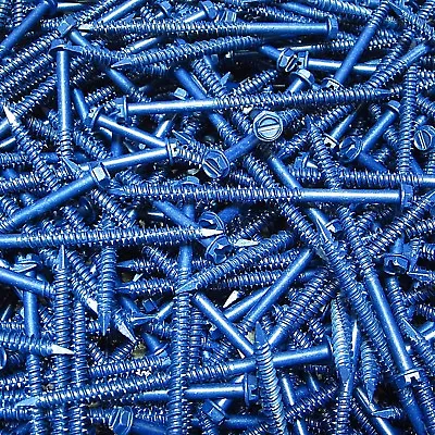 (1000) 3/16  X 3-1/4  Hex Washer Head Masonry Concrete Screw Tapcon Anchor Blue • $149.49