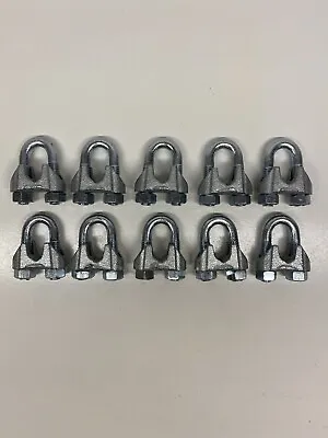 Wire Rope Clamp Clip For Cables Zinc Plated 1/2  - Bulk Pack Of 10 Pcs • $19.99