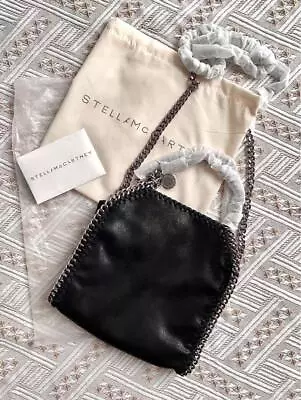 STELLA MCCARTNEY FALABELLA Chain Black Mini Tote Bag Handbag 2way Outlet • $139.60