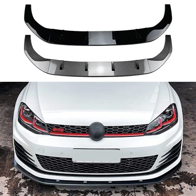 Front Spoiler Lip Splitter Kit For VW Golf 7 MK7 GTI Rline 2013-2016 CB Look • $79.06