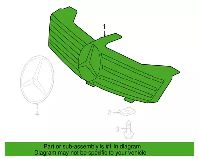 Mercedes Benz Genuine CLS63 AMG CLS55 AMG 2006-2008 Front Grille OE 2198800883 • $598