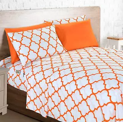 Elegant Comfort 6-Piece Moroccan Trellis Printed Pattern - Soft As A Hotel Premi • $31