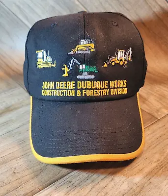 Vintage John Deere Dubuque Works K Products Hat Cap Snapback USA Made • $10.95