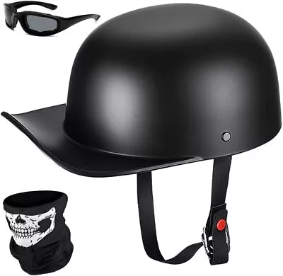 Motorcycle Helmet DOT Half Baseball Cap For Bike Cruiser Chopper Moped Scooter • $34.99