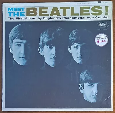 BEATLES DOUBLE HYBRID! RARE!!! MONO MINT- SLEEVE/VINYL 1964  Meet The Beatles   • $2200