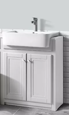 £399.99 • Buy Keenware KVU-020 White Vanity Unit With Traditional Belfast Sink – 600mm