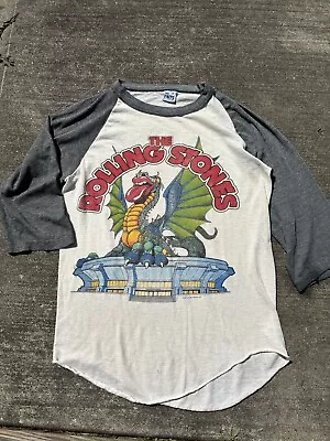 Vintage Rolling Stones Dragon 1981 Los Angeles Raglan Knits T Shirt Original S • $169.99