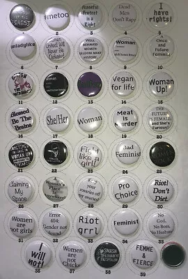 $2.20 • Buy Feminist Fridge Magnets 25mm Assorted