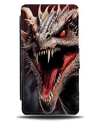 Scary Dragon Flip Wallet Case Face Teeth Dragons Head Medieval Style Boys DH26 • £19.99