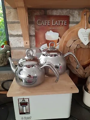 Metal Teapot Set Indian Style Chrome Traditional Contemporary • £13.99