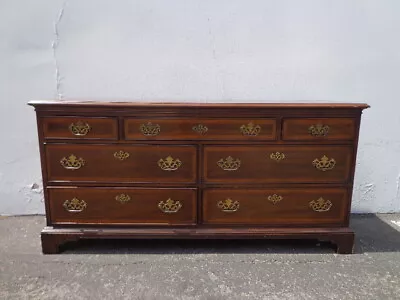 Antique Dresser Wood Asian Regency Chinoiserie Boho Chic Chest Drawers Bedroom • $699