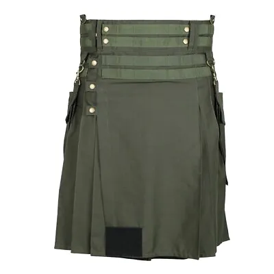 Damn Near Kilt 'Em Mens Tactical Utility Kilt Military Green L/XL Military Grade • $59.82