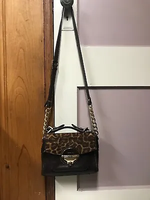 Michael Kors Small Leopard Print Calf Hair Leather Handbag W/ Dust Bag Stunning! • $95