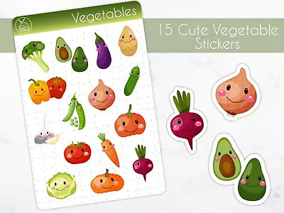 Cute Vegetable Stickers For Planners Calendars And Bullet Journals • £2.95