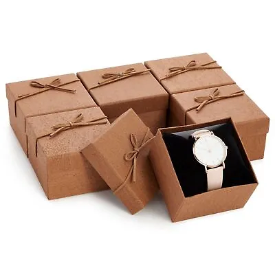 6 Pack Velvet Filled Jewelry Gift Box With Lids For Necklaces Bracelets Watches • $15.49
