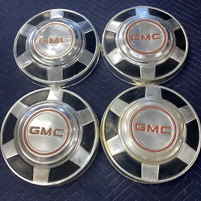 Set Of 4 Vintage 1973-1987 GMC Truck Dog Dish Hubcaps 12  3/4 & 1 Ton • $129.95