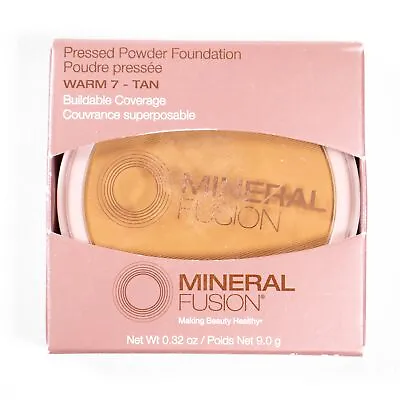 Mineral Fusion Pressed Powder Foundation Warm 7 Tan 0.32 Oz NIB New • $14.98