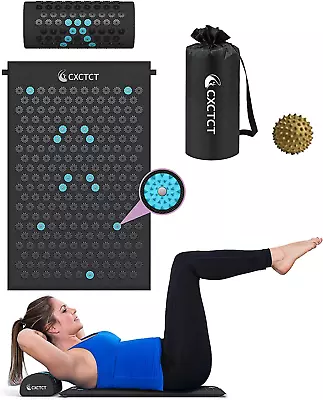 Massage Acupuncture Mat And Pillow SetBack Acupressure Mat For Sciatica Pain  • $49.30