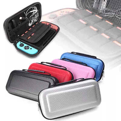 For Nintendo Switch Carrying Case Carbon Fiber Hard Shell Portable Bag • $23.90