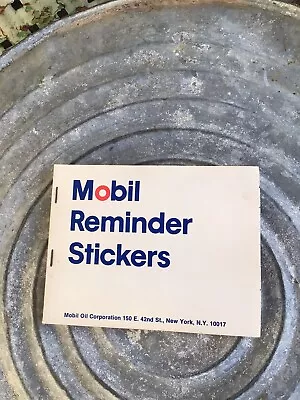 Vintage Mobil Oil Reminder Stickers Oil Change Dealer Mobile Oil Advertising NOS • $12.95