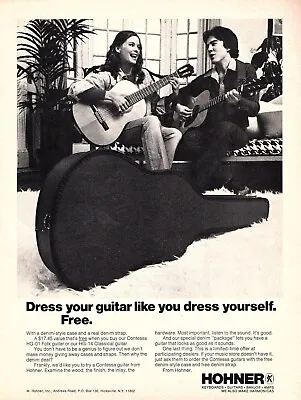 Vtg 1970s HOHNER ACOUSTIC GUITAR MAGAZINE PRINT AD Folk Classical HG 01 14 Pinup • $7.99