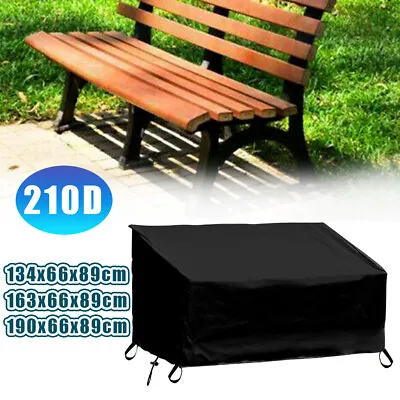 Heavy Duty Outdoor Waterproof Garden Bench Seat Cover For Furniture 2/3/4 Seater • £11.79