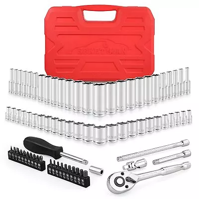 76-Piece 1/4  Drive Socket Set1/4-Inch Drive Master Socket Set With Ratchets... • $41.71