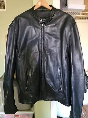 Fox Creek Leather Vented Motorcycle Jacket Sz 54 • $130