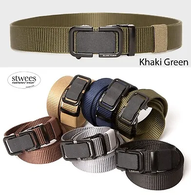 BF Tactical Men Nylon Belt Automatic Buckle With Slide Ratchet Belt Design A • $9.95