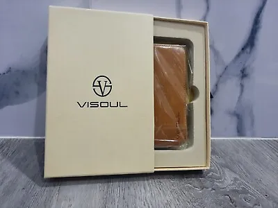 VISOUL Case For IPhone Mini (5.4 Inches)Genuine Italy Leather Magnetic Tan  • £4
