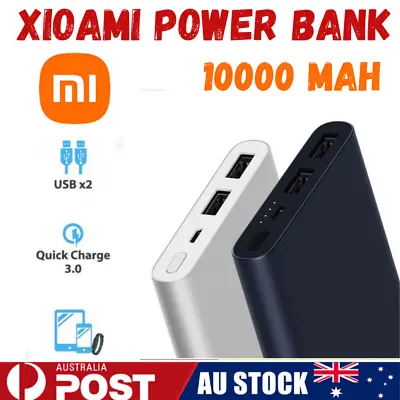 $19.80 • Buy Xiaomi Mi Power Bank 10000mAh 37Wh 3.7V PLM09ZM Dual USB 1 Micro Fast Charging