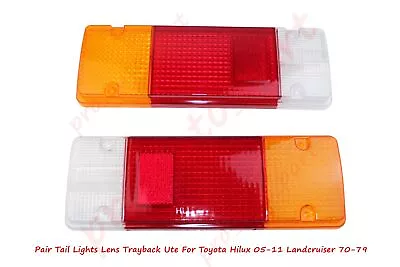 Pair Tail Lights Lens Trayback Ute For Toyota Hilux 05-11 Landcruiser 70-79 Seri • $32.89