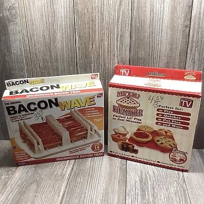 The Original Bacon Wave Microwave Bacon EMSON + My Lil’ Pie Maker LOT NOB • $21.37