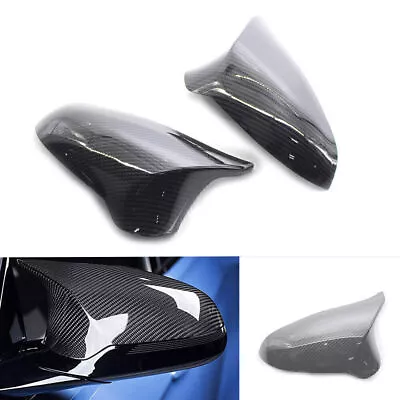 Carbon Fiber Car Rearview Mirror Cover Caps For BMW F80 M3 F82 M4 2015-2019 2016 • $63.37