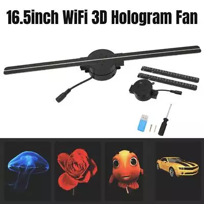 3D Hologram Projector WIFI APP Advertising Display Fan Wall-mounted HD Player • $57.19