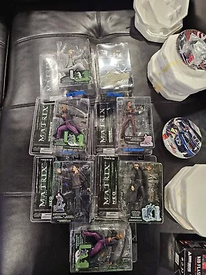 McFarlane Toys Matrix Movie Reloaded  7in Action Figure LOT • $125