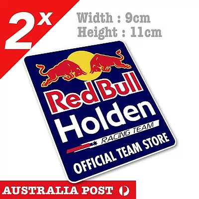 Large Red Bull HOLDEN Racing Team X2 Laptop  Car  Decal Sticker  • $18