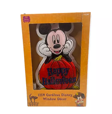 Vintage Disney Happy Halloween Mickey Mouse Light Up Window Decor Decoration • $25.49