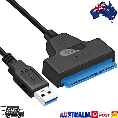 $12.28 • Buy USB 3.0 To SATA III HDD SSD 2.5  Hard Drive Adapter Cable 22-Pin Data Power UASP