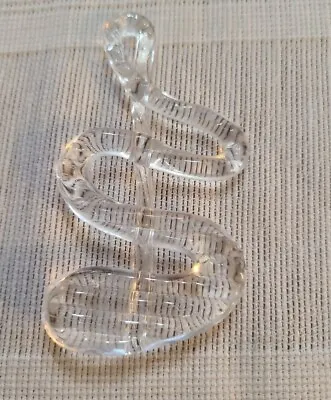 Vintage Clear Blown Glass Music Note Christmas Ornament #17 • $9.99