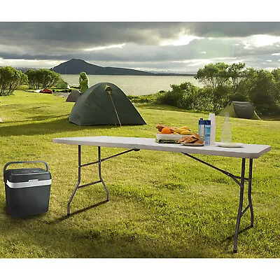 £44.95 • Buy 1.8 Meter 6FT CATERING CAMPING HEAVY DUTY FOLDING TABLE TRESTLE PICNIC PARTY BBQ