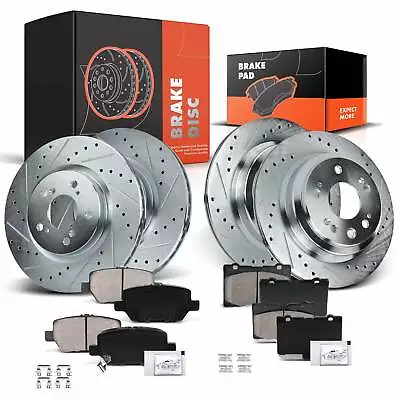 Front & Rear Drilled Brake Rotor & Brake Pad For Acura RL 2005-2012 V6 3.5L 3.7L • $218.99