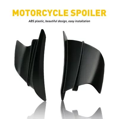 2x Black Motorcycle Side Winglets Air Deflector Fin Spoiler Cover Trim ABS USA • $16.99