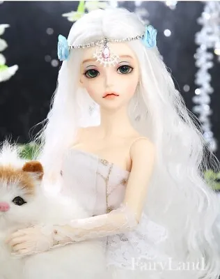 Fullset Girl Doll Cygne 1/4 BJD MSD Resin Ball-jointed Doll+White Feather Dress • $159.99