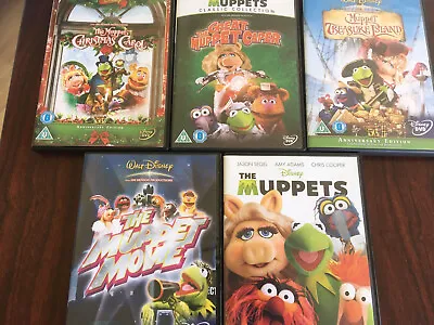 £7.75 • Buy 5 X Muppet Dvd Christmas Carol Great Caper Treasure Island Muppet Movie Bundle