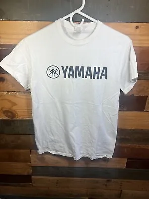 Vintage Yamaha Drums Themed White Colored T Shirt Size Small Retro Gildan Tags • $22