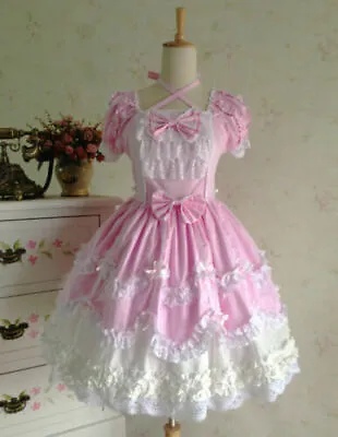 Sissy Maid Pink Dress Cosplay Costume Tailor-made • $29.70