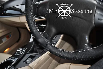 For Mercedes Clk W208 96+perforated Leather Steering Wheel Cover White Double St • $33.50