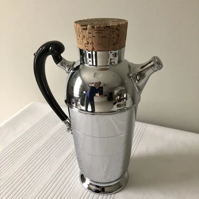 $34.99 • Buy Vintage Krome-Kraf Farber Bros. Chrome Bakelite Cocktail Pitcher Made N.Y. USA